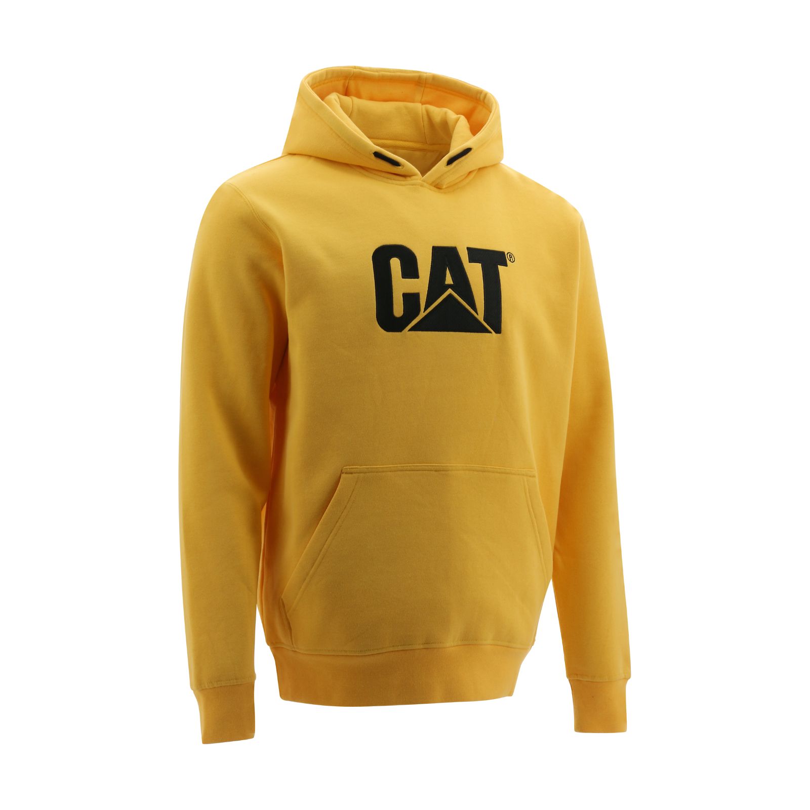 Caterpillar Trademark Hooded Philippines - Mens Sweatshirts - Yellow 56418HTZV